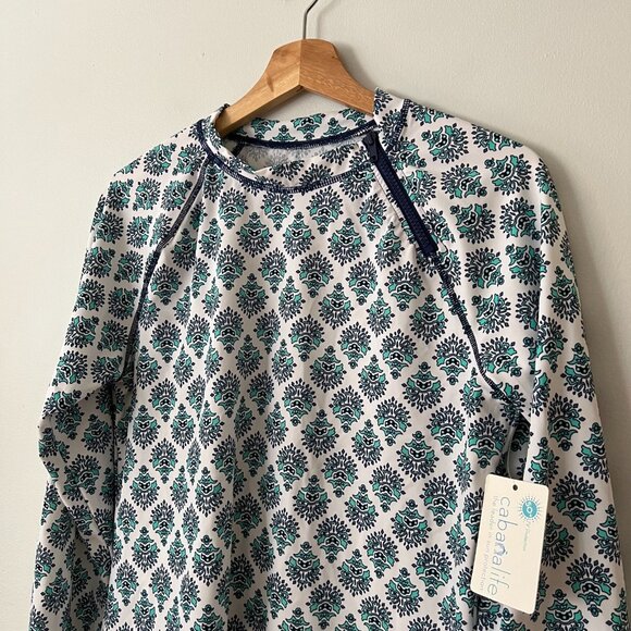 NWT Cabana Life Coastal Crush Zipper Rashguard Top UPF Sun Protection Women's XL - Picture 3 of 10